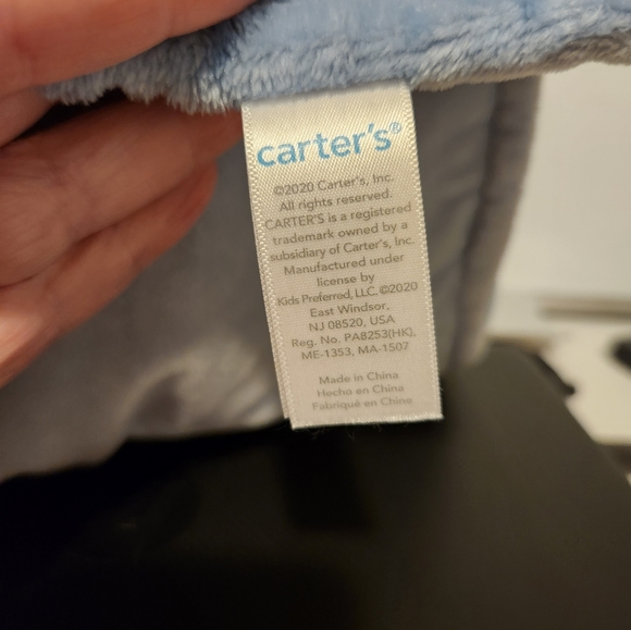 Carter's blue and brown puppy soft lovey security blanket. - Picture 5 of 5